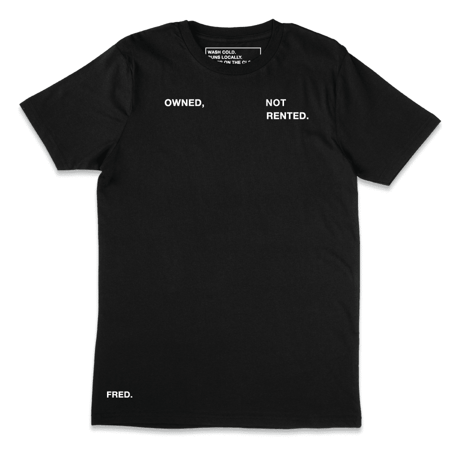 Owned Not Rented Tee - black, front